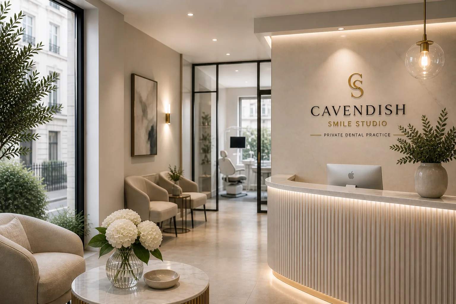 The Cavendish Smile Studio reception, Marylebone